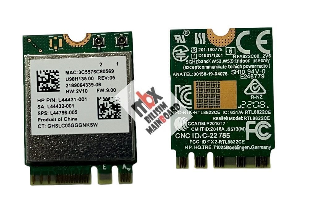 Hp 255 G8 Orijinal Wifi Ağ Kartı Wireless Kart L44431-001 L44432-001 L44796-005