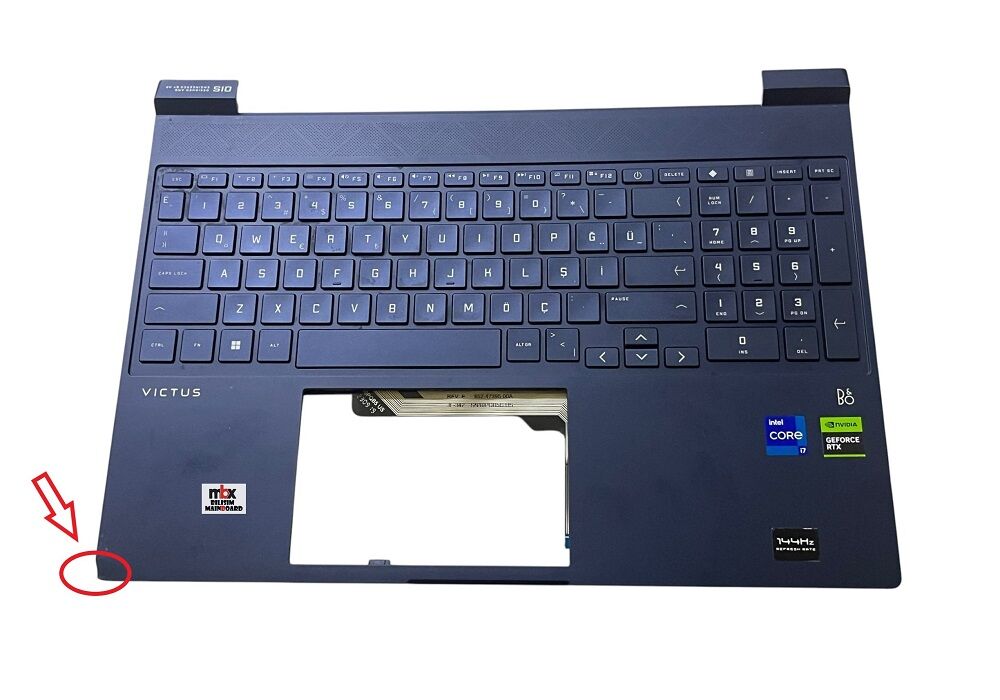 EAG3P00405P Hp Victus Gaming 15-FA 15-FA1012NT Orijinal Üst Kasa Klavye Kasa EAG3P00405P