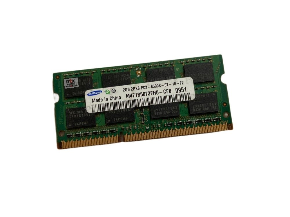 Samsung Ddr3 2Gb Notebook Ram 2RX8 PC3-8500S-07-10-F2