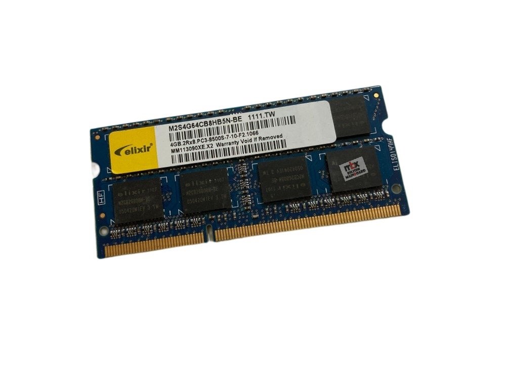 Elixir Ddr3 4gb Notebook Ram 2rx8 pc3-8500s-7-10-f2.1066
