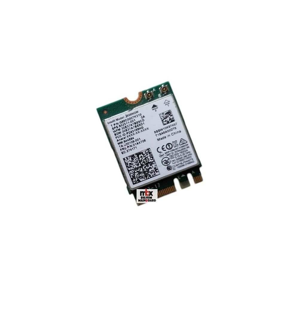 Msı GP62M Orijinal Wifi Ağ Kartı 3168NGW 852511-001