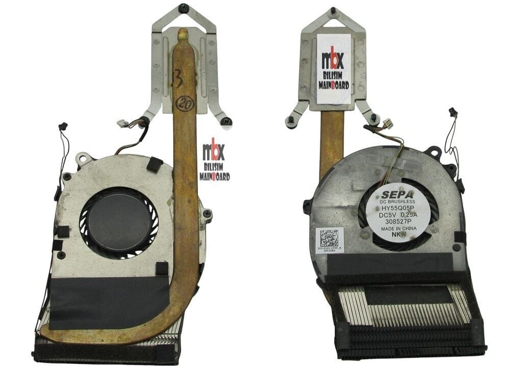 HY55Q05P SEPA DC5V 0.25A Cpu Heatsink Soğutucu Fan Bakır 300-0001-2745