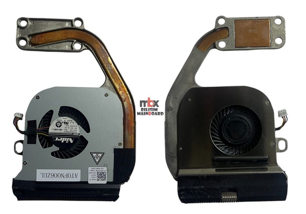 Dell E6320 P12S P12S001 AT0FN006ZUL CN-0NV12R Orijinal Sogutucu Heatsink Cpu Fan