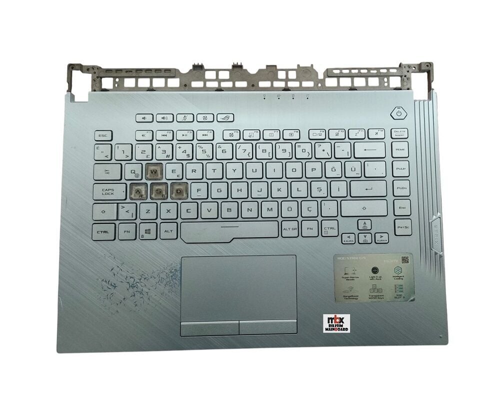 6051B1400801 Asus ROG Strix G15 G512LI G512LW-ES76 Orijinal Üst Kasa Klavye Kasa