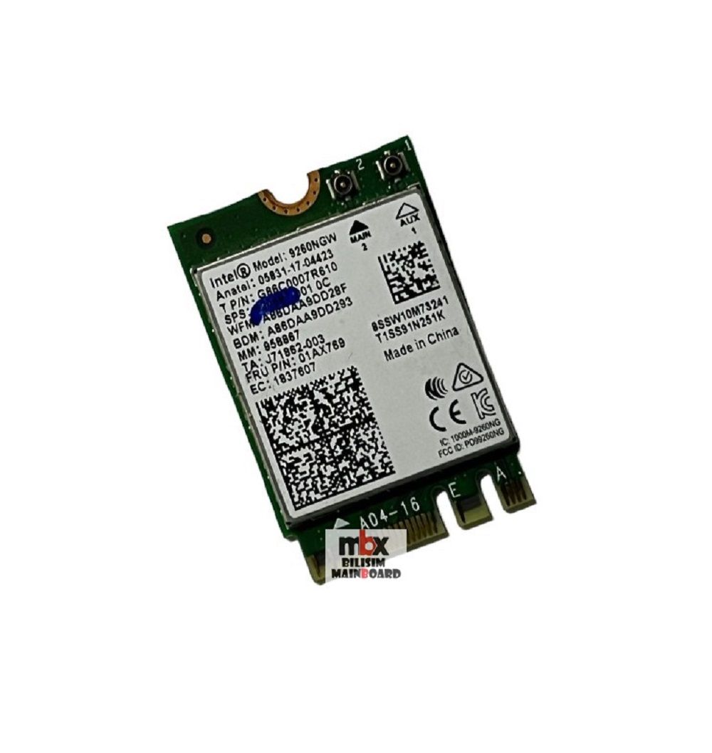 Lenovo Thinkpad E490 E480 E485 Notebook Wifi Ağ Kartı 9260NGW