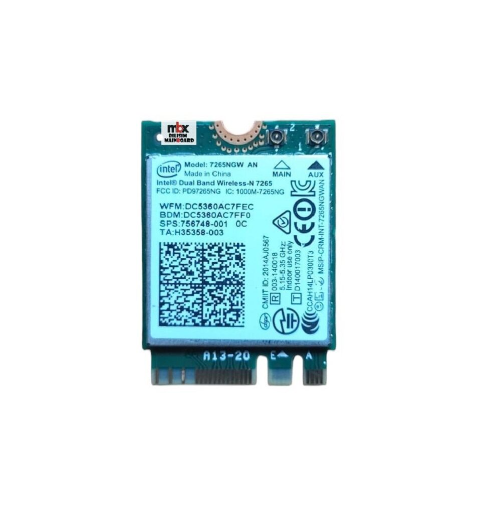 HP EliteBook Folio 1040 G1 G2 Orijinal Wifi Ağ Kartı 7265NGW 756748-001 756748-005