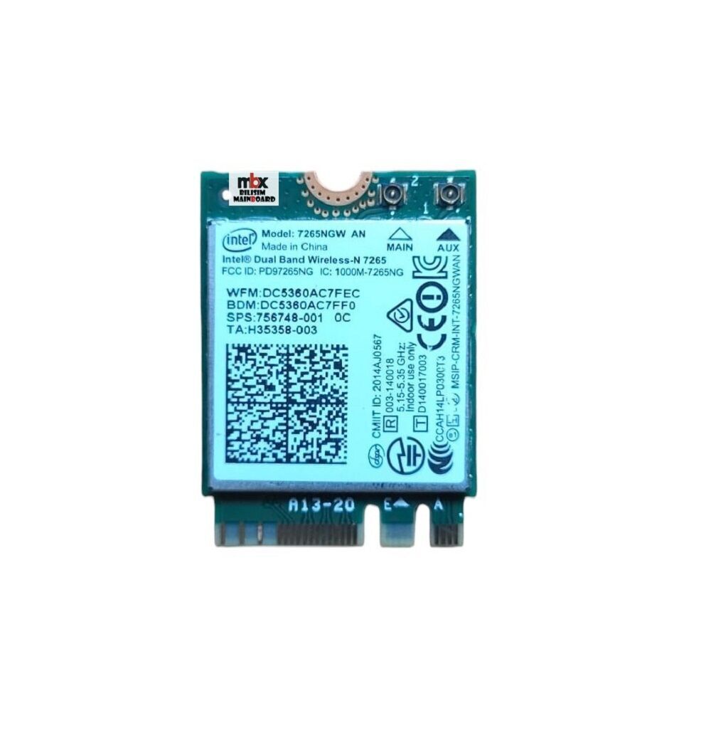 7265NGW 756748-001 756748-005 HP EliteBook Folio 1040 G1 G2 Orijinal Wifi Ağ Kartı 7265NGW 756748-001 756748-005