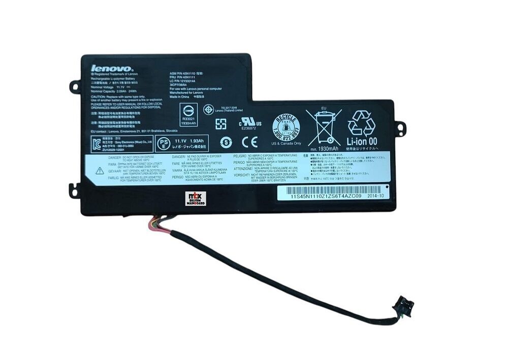 45N1110 45N1111 Lenovo ThinkPad T440 T440S 20AR T450S 20BW 20BX Orijinal Orijinal Batarya Pili