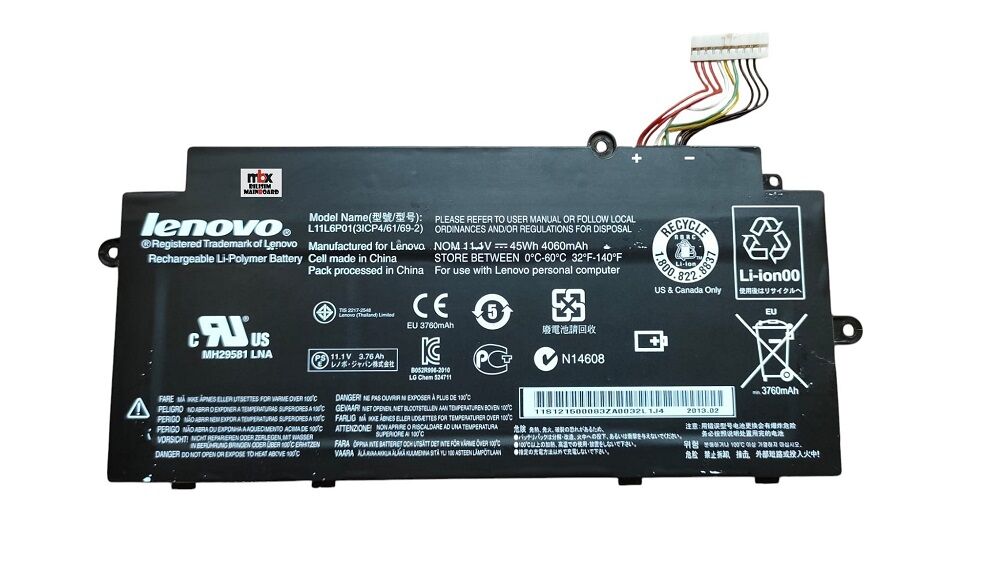 Lenovo İdeapad U510 20191 4941 Orijinal Batarya Pili L11L6P01