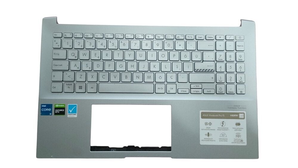 Asus Vivobook Pro 15 K6500Z K6500ZE M6500QE-HN040 Orijinal Klavye Kasa Üst Kasa 39XJKTAJN40 90NB0XQ2-R30UA0