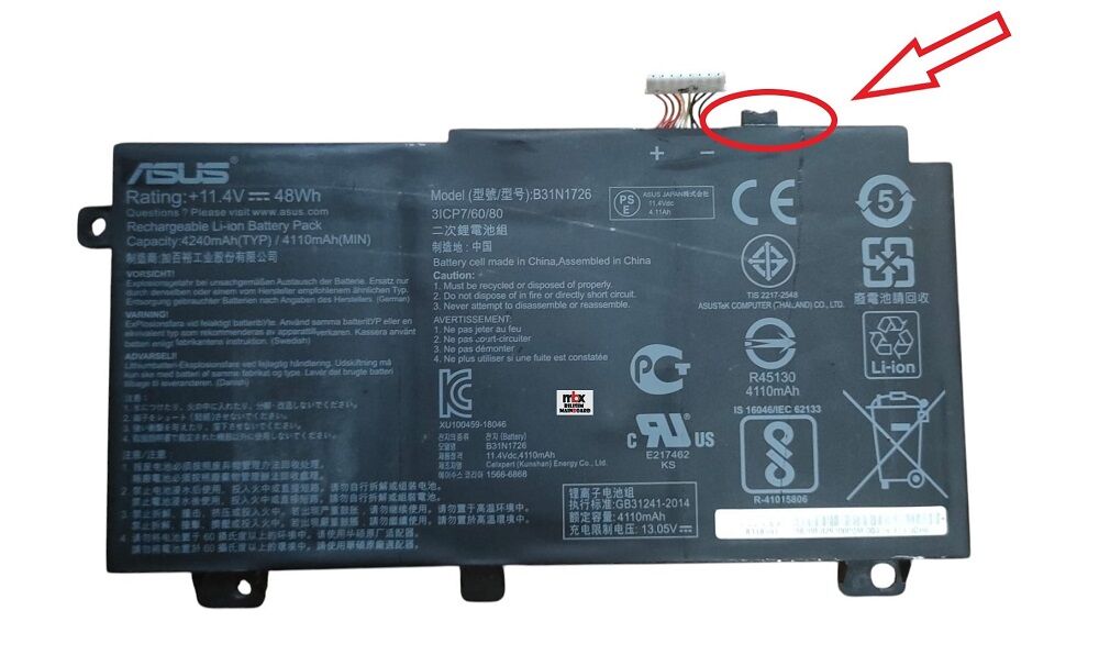 Asus Tuf Gaming FX504 FX504G FX504GD FX504GE FX504GM FX80GM FX80GE FX86 FX86FM FX86FE FX505 FX505DT FX505GD FX505DT FX505GM FX505DY FX505DV FX505DD FX506 FA506 FX506L FA506H FA506I FA506II FA506IH FA506IV FX506LI FA506IU Orijinal Batarya Pili B31N1726