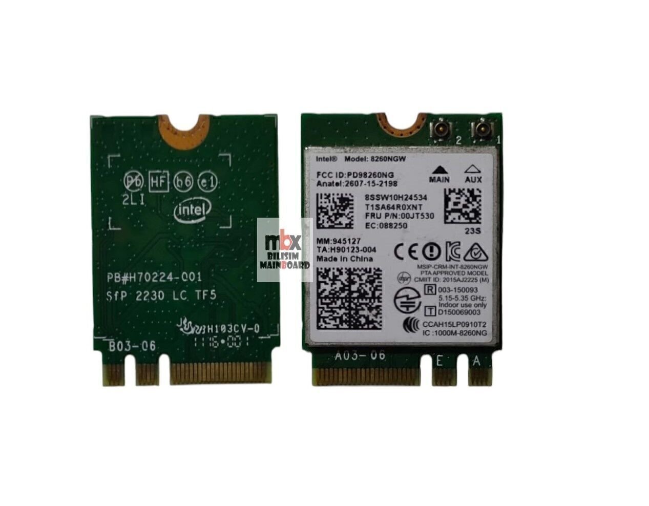 Lenovo Thinkpad X1 Carbon (20FB/20FC), X1 Carbon (20K4 / 20K3), X1 Yoga (20FQ / 20FR), Yoga 260 Yoga 460 Dizüstü Bilgisayarlarla Uyumlu Kablosuz LAN Kartı 00JT530