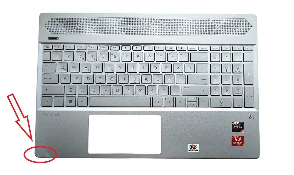 HP Pavilion 15-CW1001NT 15-CW 15-CS Orijinal Ledli Klavye Kasa Üst Kasa EBG7B015010-1