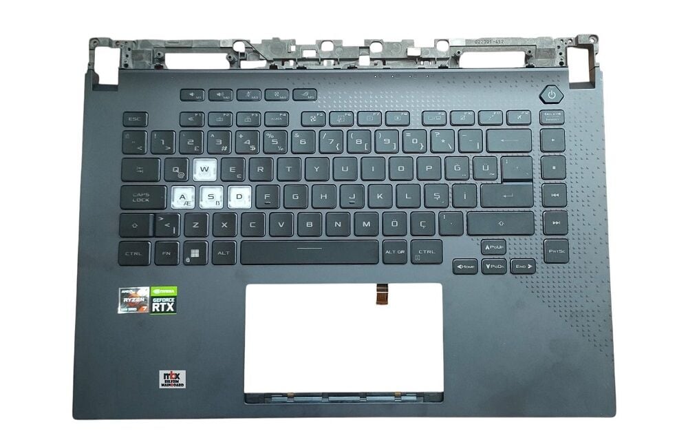 Asus ROG Strix G15 G513 G513RX-2F Orijinal Klavye Kasa Üst Kasa 6070B2003201 13NR0885P01011