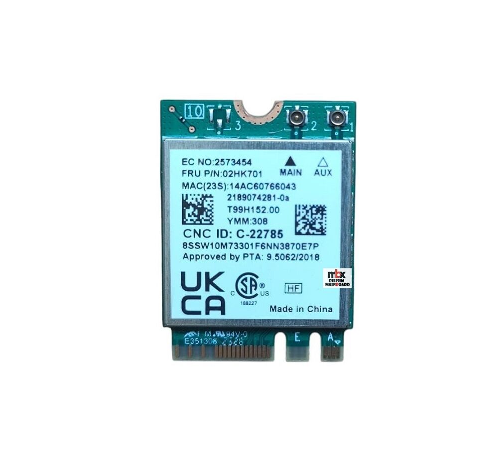 Lenovo İdeapad 1-15IGL7 1 15IGL7 1 15IAU7 1 15IJL7 1 15ALC7 82V7 Orijinal Wifi Ağ Kartı 02HK701