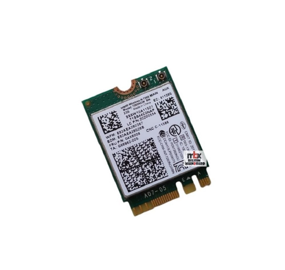 Lenovo Thinkpad L440 T440 T540p X240 04X6009 Orijinal Wifi Ağ Kartı 7260NGW