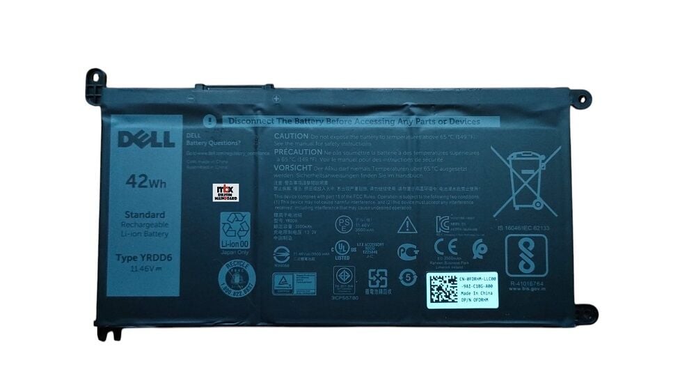 Dell Vostro 5590 P88F P88F001 Orijinal Batarya Pili CN-0FDRHM-LLC00 YRDD6