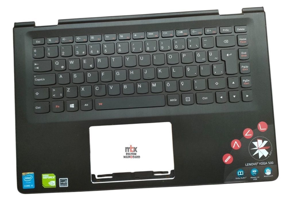 Lenovo Yoga 500-14ISK Orijinal Üst Kasa Klavye Işıklı Klavye Kasa