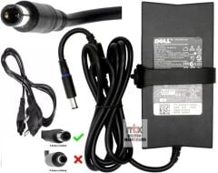 Dell 130W, 19.5V 6.7A LA130PM190, CN 0GYWCG, 19.5V 6.7A PA-4E DA130PE1-00 LA130PM121 7.4mm x 5.0mm, Kalın uç Orjinal Adaptör