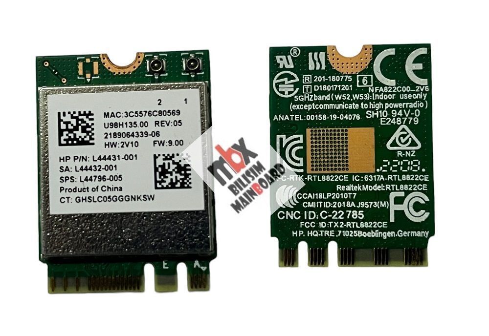 Hp 250 G8 Orijinal Wifi Ağ Kartı Wireless Kart L44431-001 L44432-001 L44796-005