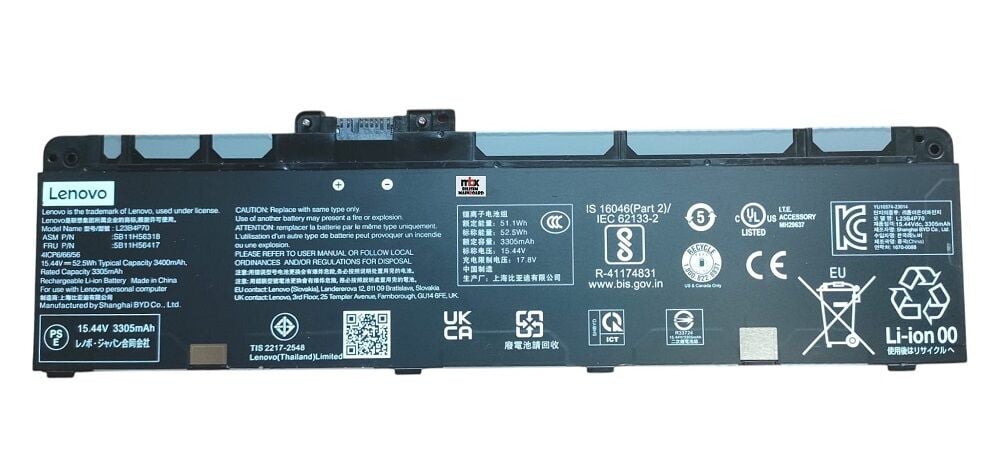 Lenovo ThinkPad T14 Gen 5 Gen 6 P14S Gen 5 Gen 6 Orijinal Batarya Pili L23B4P70 SB11H56318 5B11H56417