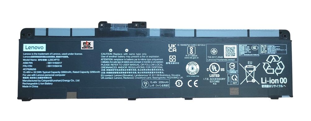 Lenovo ThinkPad T14 Gen 5 Gen 6 P14S Gen 5 Orijinal Batarya Pili L23C4P73 SB11H56317 5B11H56416