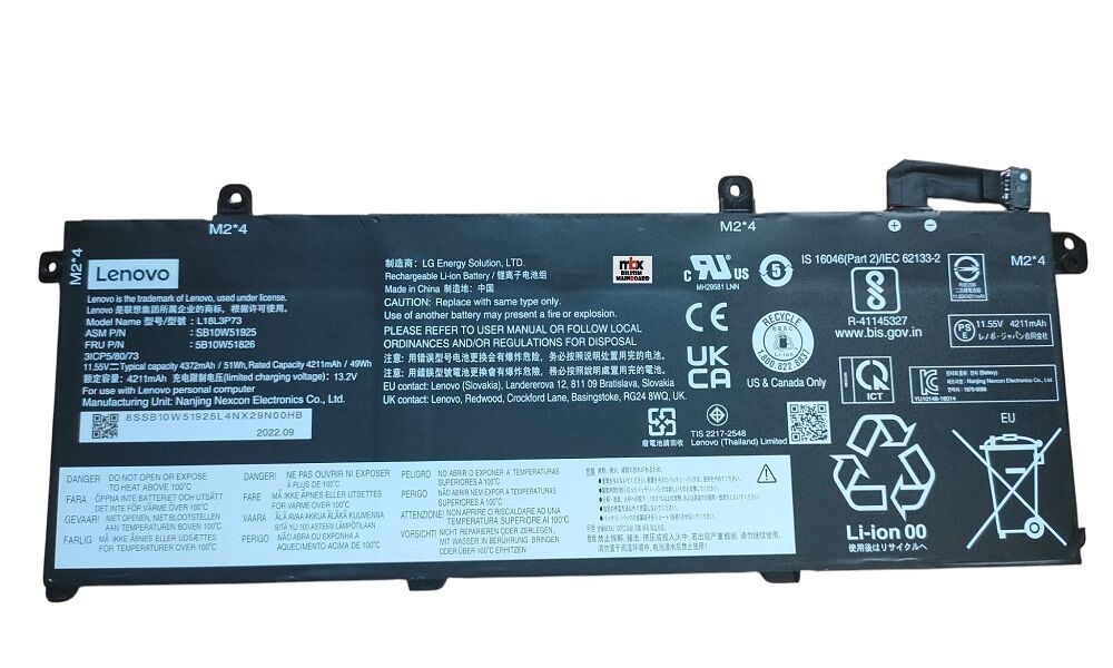 Lenovo ThinkPad T490 T495 T14 Gen 1 Gen 2 P14s Gen 1 Gen 2 P43s Orijinal Batarya Pili L18L3P73 SB10W51925 5B10W51826