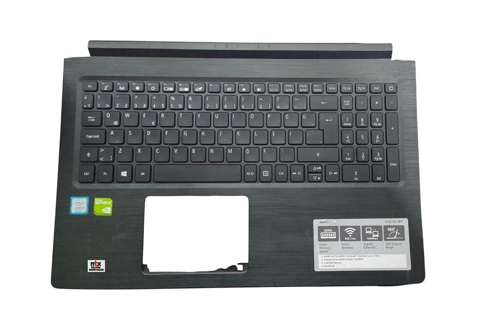AP28Z000300 Acer Aspire 3 A315-33 A315-41 A315-53 A315-53G Orijinal Üst Kasa Klavye Kasa