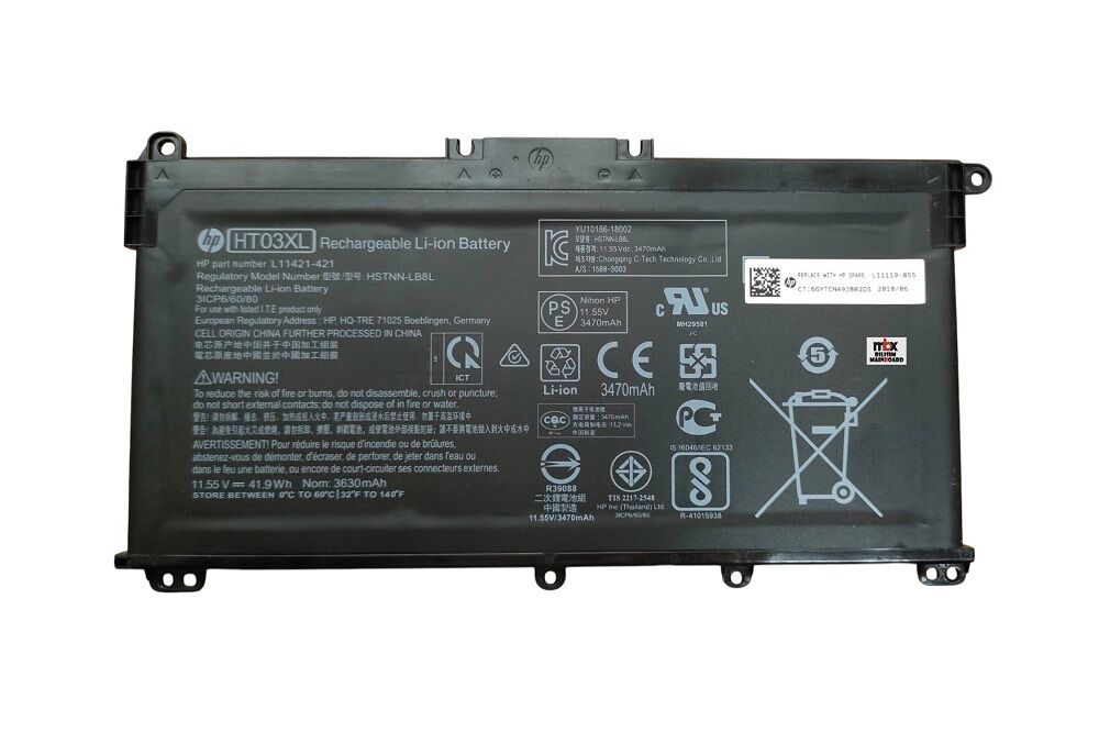 Hp 15-db 15-da 250 G7 255 G7 15-dw 14-ck 14-cm 14s-cf 15-db 15-cw 15s-fq Notebook Batarya Pil HT03 HT03XL