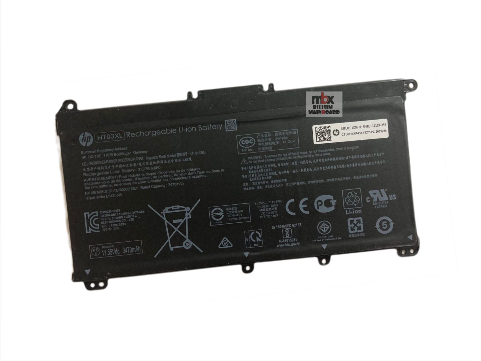 Hp 15-db 15-da 250 G7 255 G7 15-dw 14-ck 14-cm 14s-cf 15-db 15-cw 15s-fq Notebook Batarya Pil HT03 HT03XL