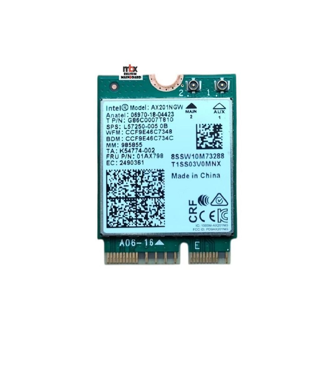 L57250-005 Lenovo Thinkpad E14 Gen 1 20RA 20RB E15 Gen 1 20RD 20RE Orijinal Wifi Ağ Kartı L57250-005