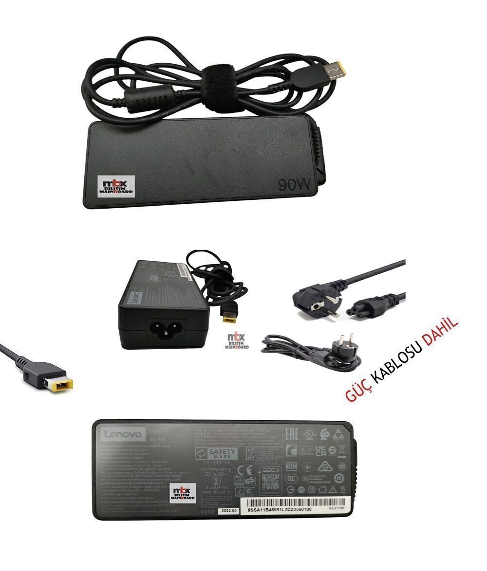 Lenovo ThinkPad X1 Yoga 1st Gen 20FQ 20FR 20V 4.5A 90W Orijinal Adaptör Şarj Aleti