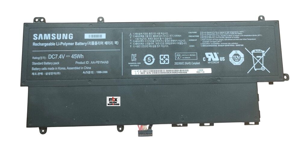 Samsung UltraBook NP530U3C NP535U3C NP535U3 530U3B 530U3C NP540U3C NP530U3C NP530U3B Orijinal Batarya Pili AA-PBYN4AB