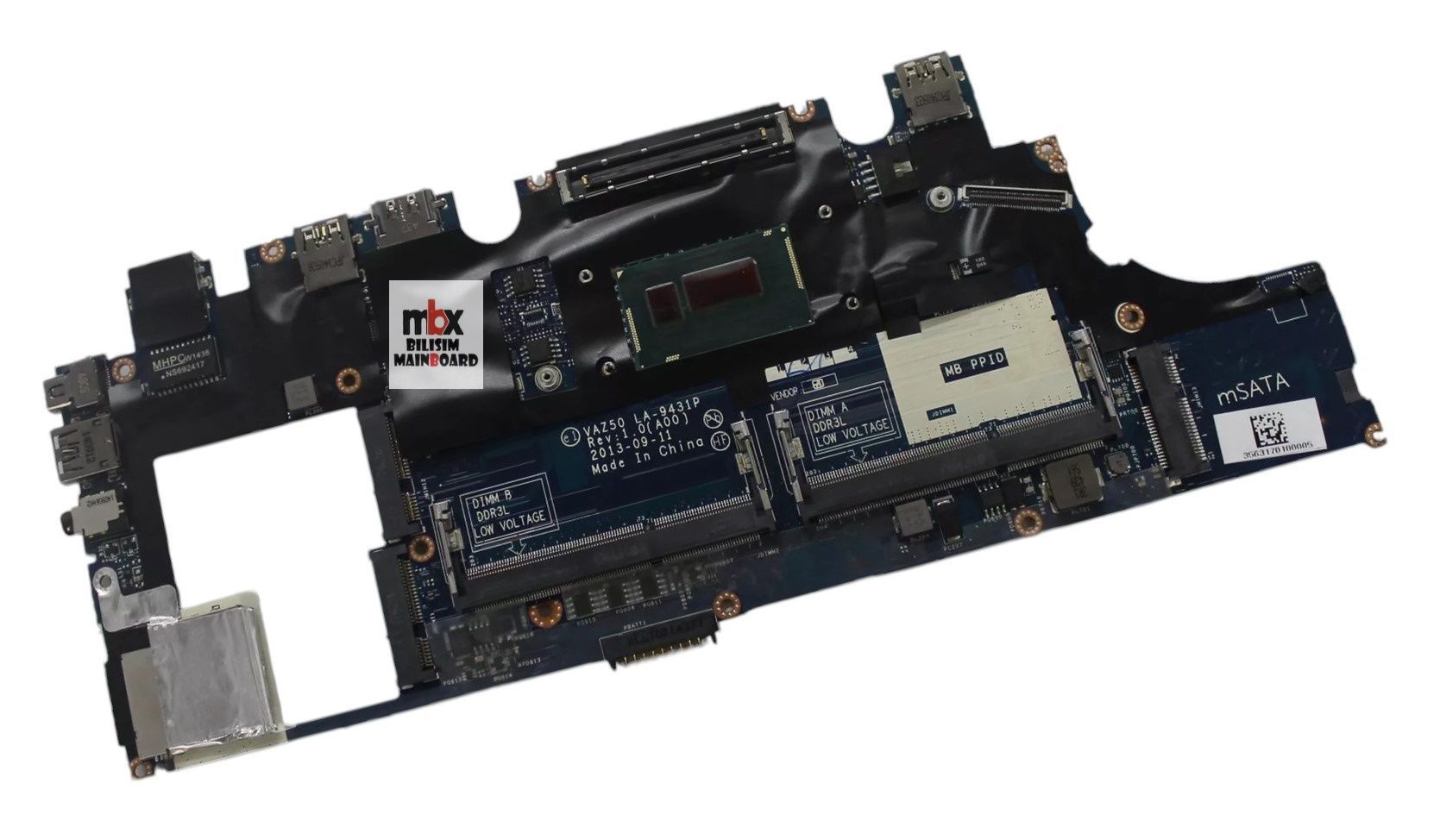 LA-9431P  Dell Latitude E7240 I7-4600U Laptop Anakart VAZ50 LA-9431P