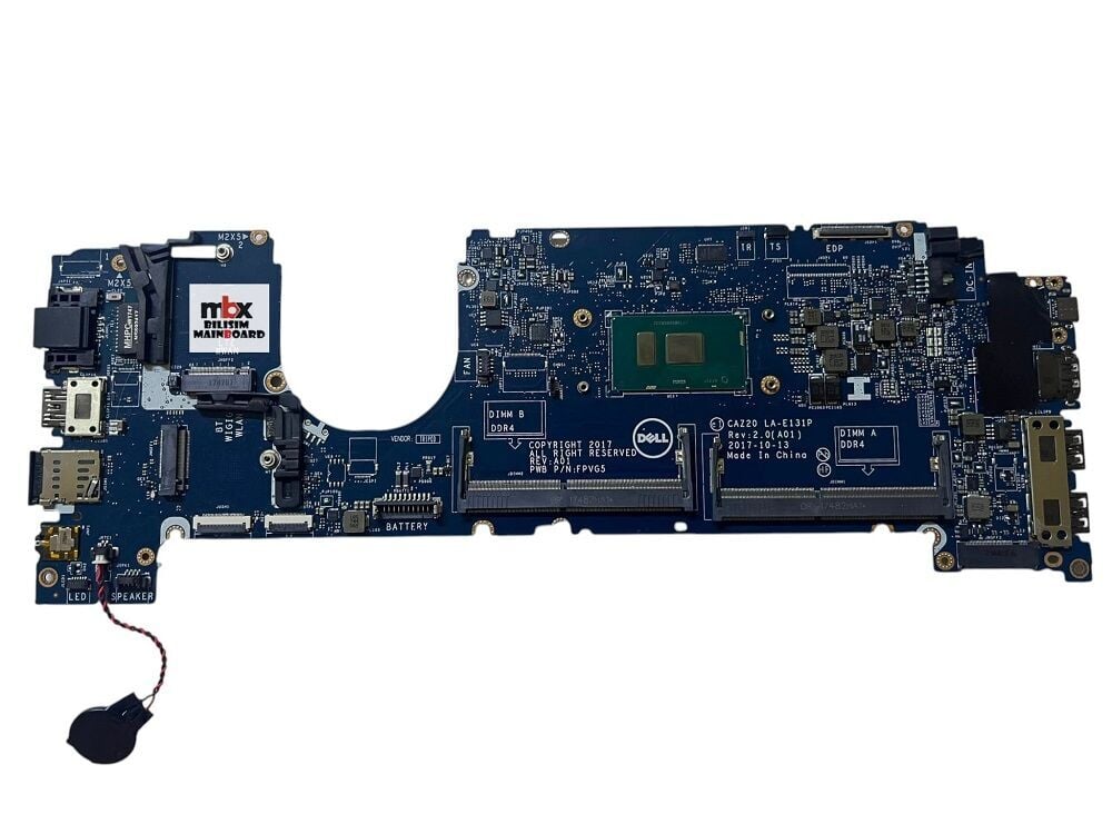 Dell Latitude 7480 LA-E131P SR33Z i7-7600U Anakart CAZ20 LA-E131P