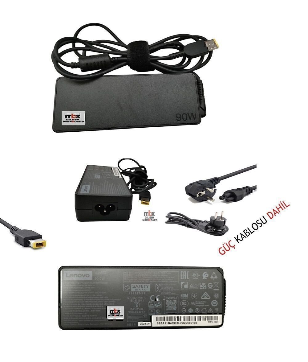 Lenovo ADLX90NDC3A 20V 4.5A 90W Usb Uç Adaptör Orijinal Adaptör Şarj Aleti