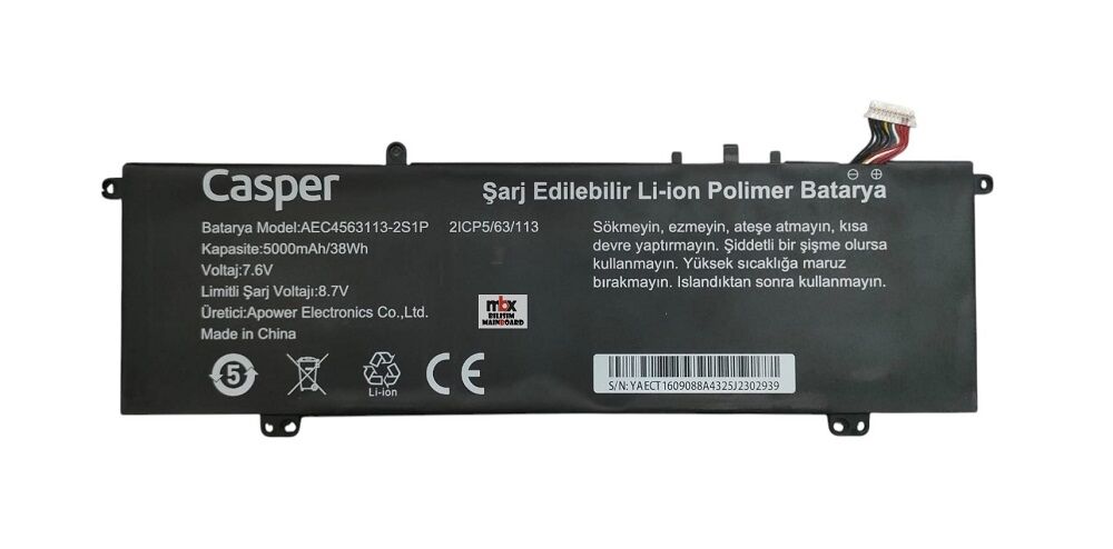 Casper Nirvana X600 Orijinal Batarya AEC4563113-2S1P