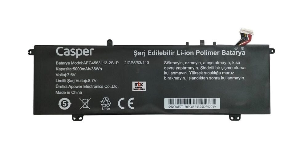 AEC4563113-2S1P Casper Nirvana X600 Orijinal Batarya AEC4563113-2S1P