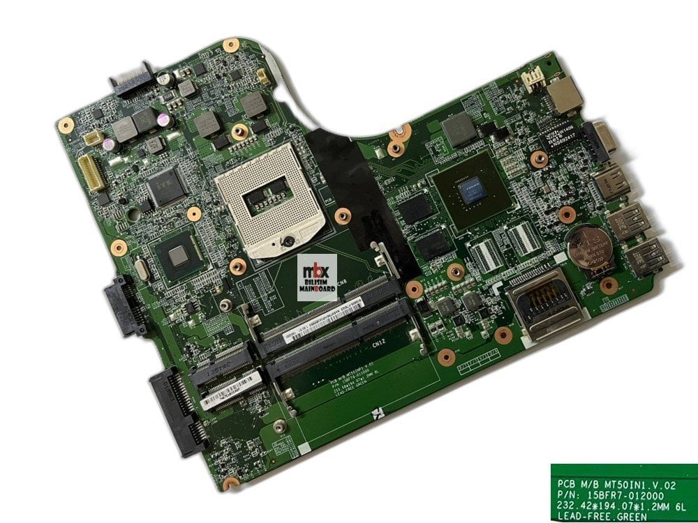 Casper MT50 MT55 CKU CHD CKY CHY CRF Notebook Anakart MT50IN1.V.02