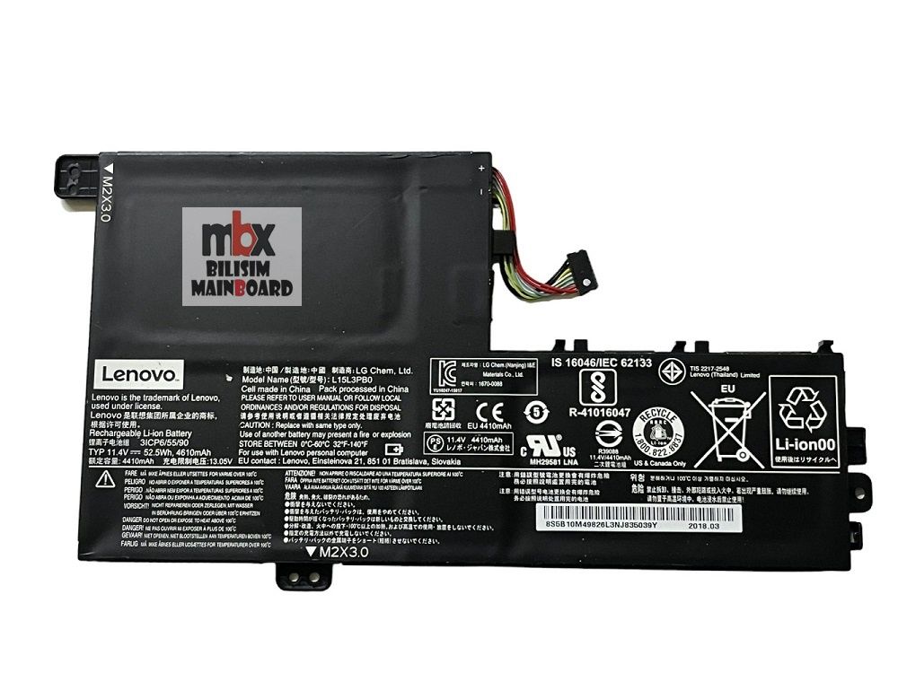 L15L3PB0 Lenovo Flex 5 1470 1570 IdeaPad 320S-14IKB 320S-15ABR 320S-15AST/15IKB/15ISK 520S-14IKB Yoga 520-14IKB L15M3PB0 L15C3PB1 Batarya