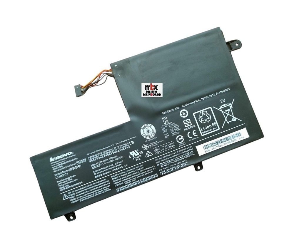 Lenovo 500 Yoga 500-14ISK 500-14IHW 500-14IBD 500-14ACL Orijinal Batarya Pili L14M3P21