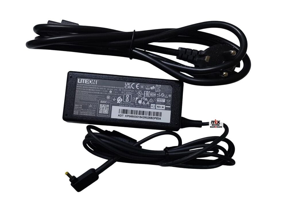 Acer Liteon 65WATT 19.0V 3.42A 3.0 x 1.1 İnce Uç Adaptör PA-1650-50