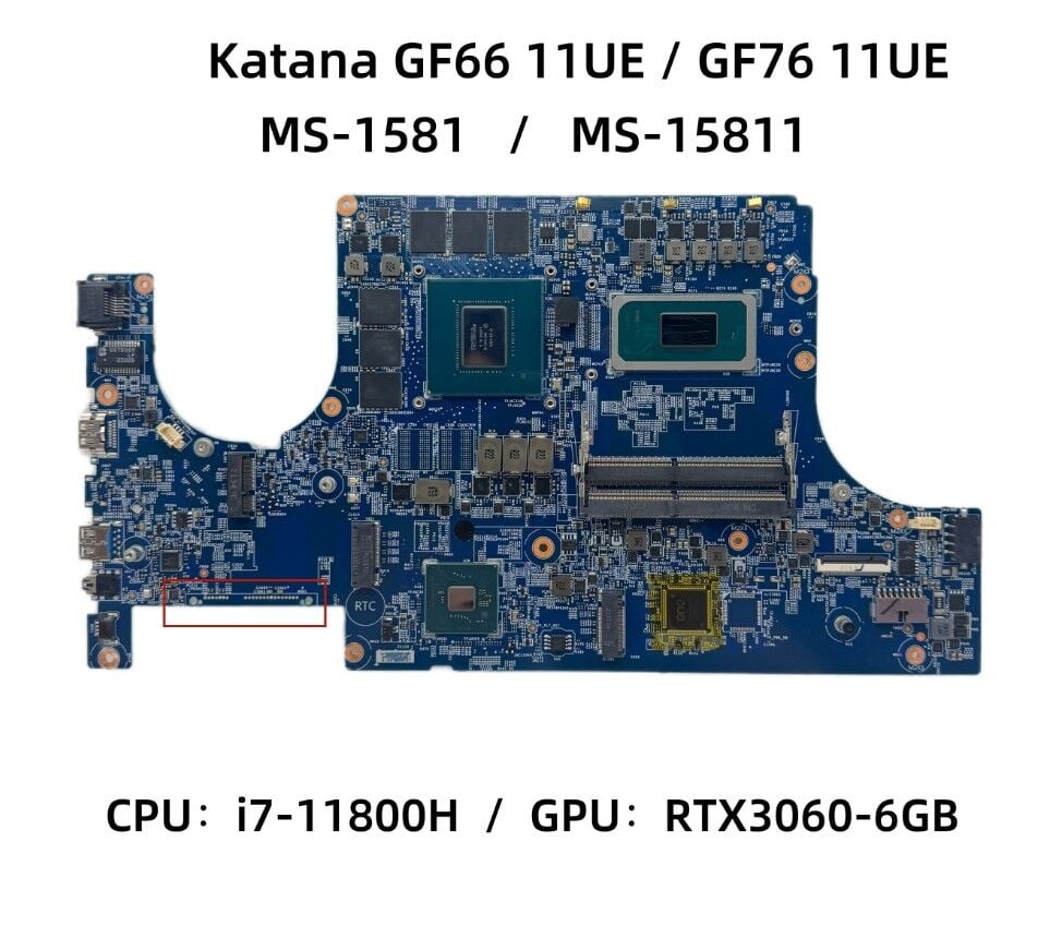 MSI GF66 GF76 Katana 11UG MS-15811 İ7-11800H Anakart MS-15811