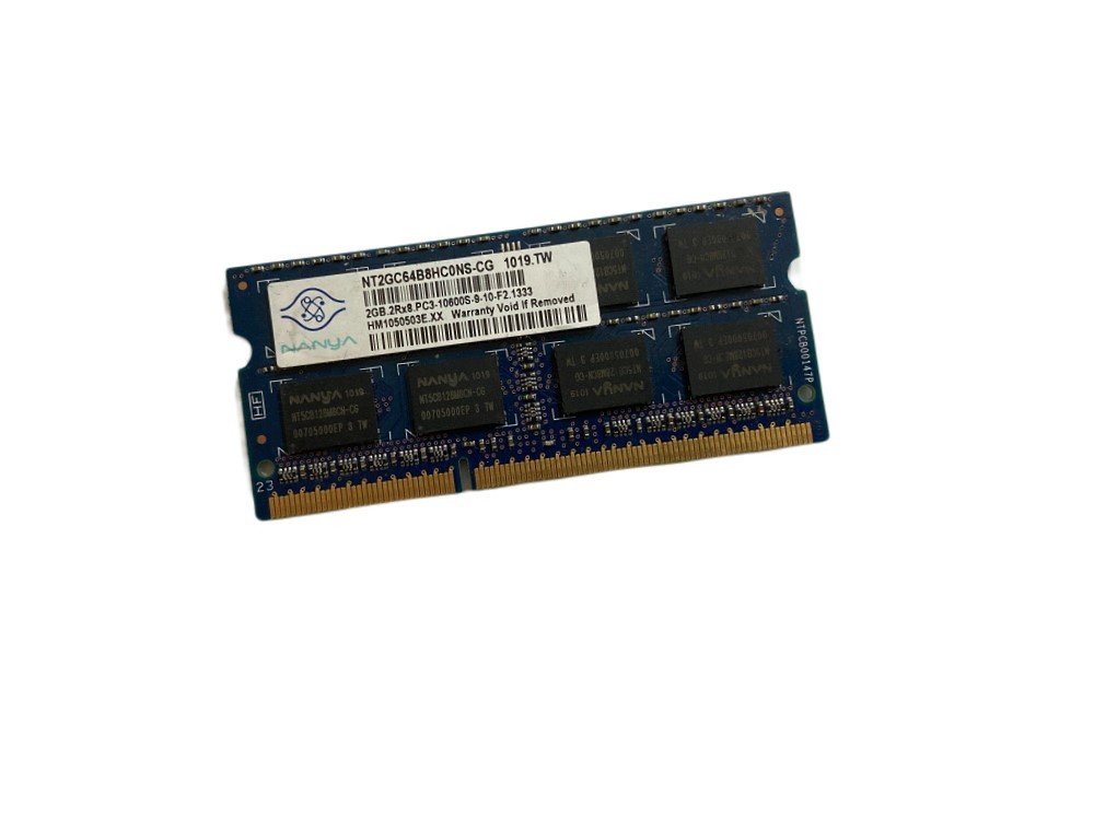 Nanya 2gb Ddr3 Notebook Ram 2gb.2rx8.pc3-10600s-9-10-f2.1333