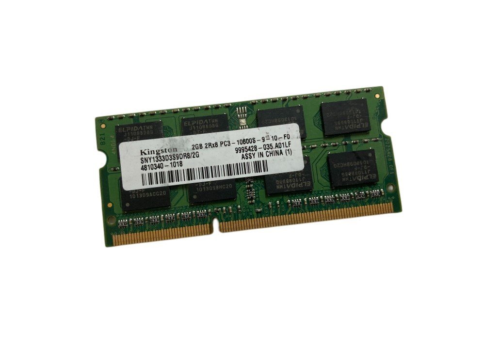 Kingston 2gb Ddr3 Notebook Ram 2rx8 pc3-10600s-9-10-f0