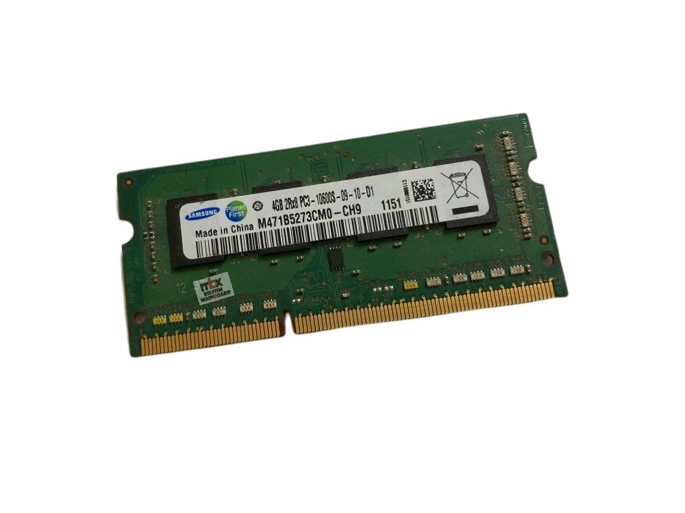 Samsung Ddr3 4gb Notebook Ram 2rx8 pc3-10600s-09-10-d1