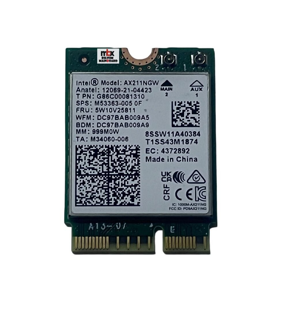 HP EliteBook Serisi 640 G9 645 G9 650 G9 640 G10 Orijinal Wifi Ağ Kartı AX211NGW 5W10V25811